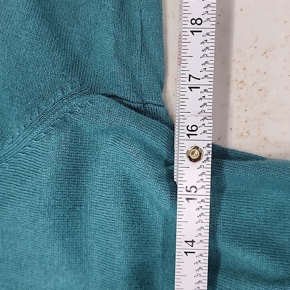 Talbots green open cardigan, size Petite XSP - Picture 5 of 6